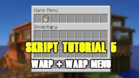 Minecraft Skript Tutorial 5 - Warp + Warp Menu