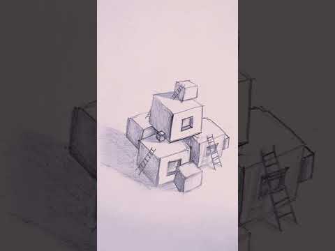 3D drawing cube