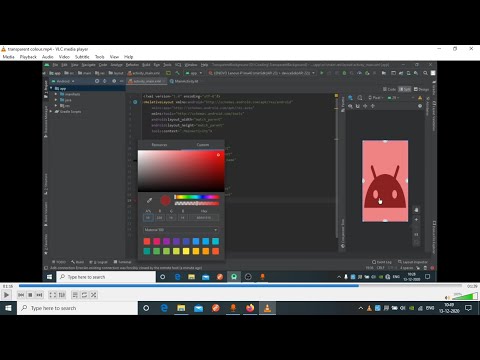 transparent color| Android Stdio| .xml code