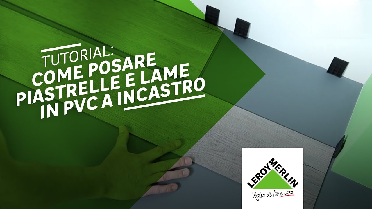 Come posare lame o piastrelle in pvc con sistema a incastro leroy ... Posa pavimento pvc su piastrelle