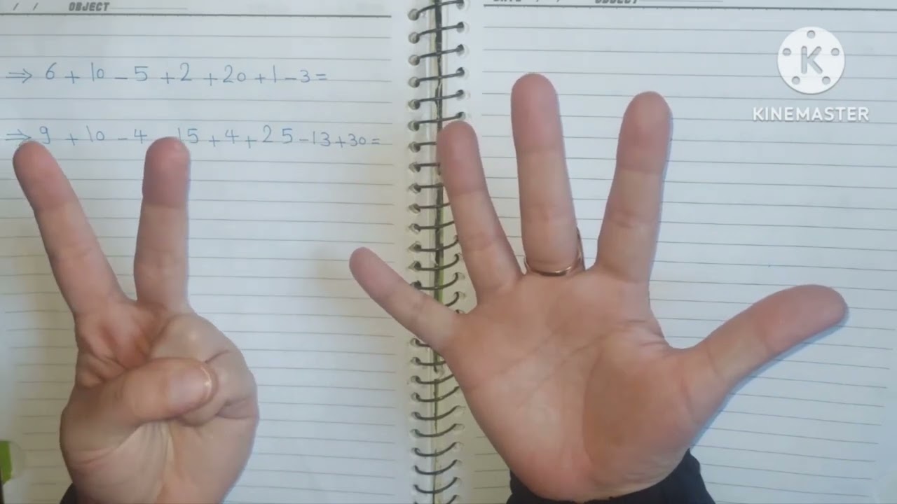 #الحساب_الذهني العد بالأصابع #الرياضيات أسهل الجمع والطرح بطريقة بسيطة وسريعة جدا ✔️