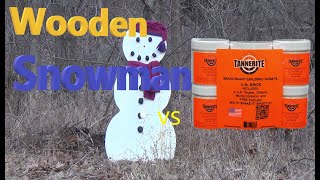 Wooden Snowman vs Tannerite Challenge