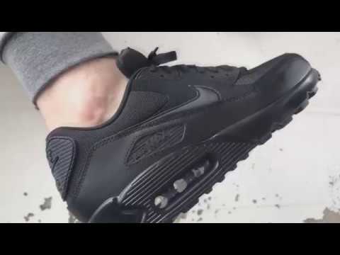 air max 90 de couro preto