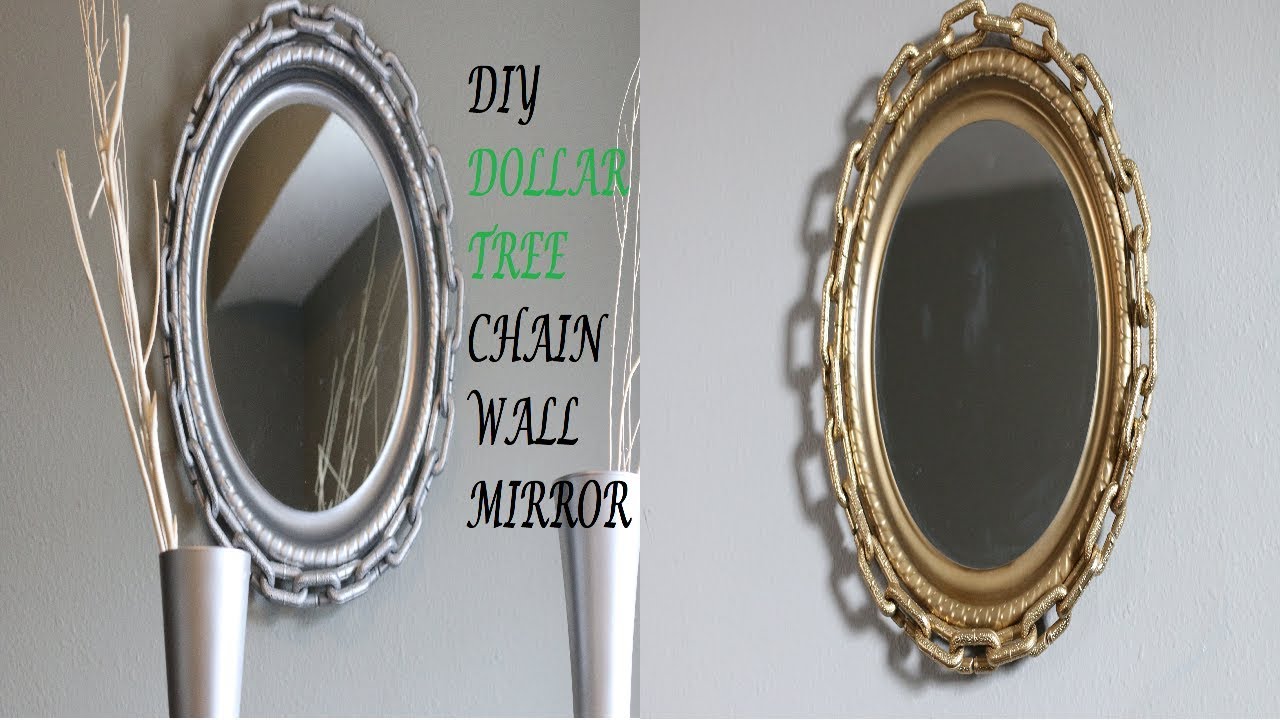 DIY Chain link Mirror!! Dollar Tree DIY YouTube