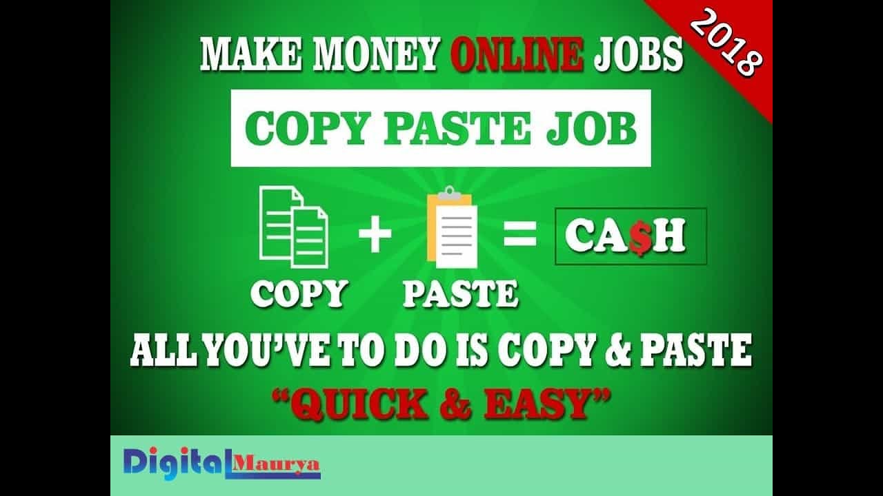 Online Copy Paste Jobs: How to Earn 10,000 Rs Per Month from Work From ...