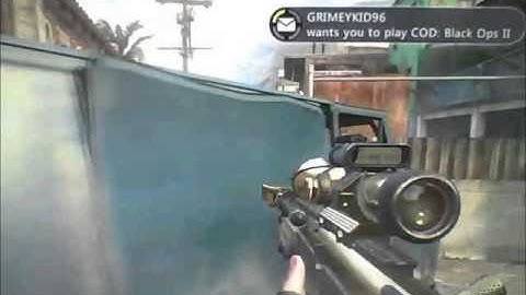 Black Ops 2 - No Scope Across Map ( DSR50 ) Kill Confirmed On Slums