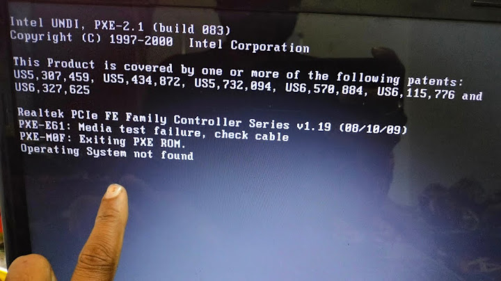 Laptop bị lỗi intel undi pxe 2.1 build 083 năm 2024