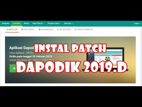Cara Instal Patch Dapodik 2019 d