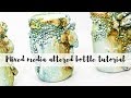 Mixed media altered mason jar tutorial | How to use rust paste