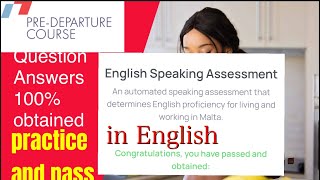 Malta  🇲🇹 Pre Departure English Assessment Course|| Questions &amp;Answers || Explanation in English 