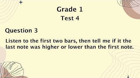 Aural Test - Grade 1 | Test 4 Trinity College London #piano #initialgrade #trinitycollegelondon