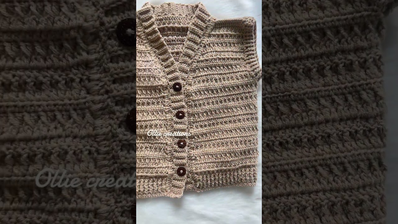 Crotchet Sleeveless  baby Jacket 