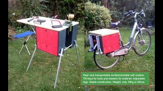 Diy Workbench For Transport By Bicycle