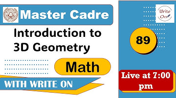 Math Master Cadre | Introduction to Three-dimensional Geometry | Ch - 14 | New Classes | Full Course