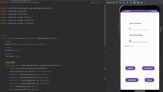 Creating my first app(Basic Calculator) in Android Studio