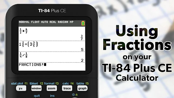 TI-84 Plus CE: How to Type Fractions