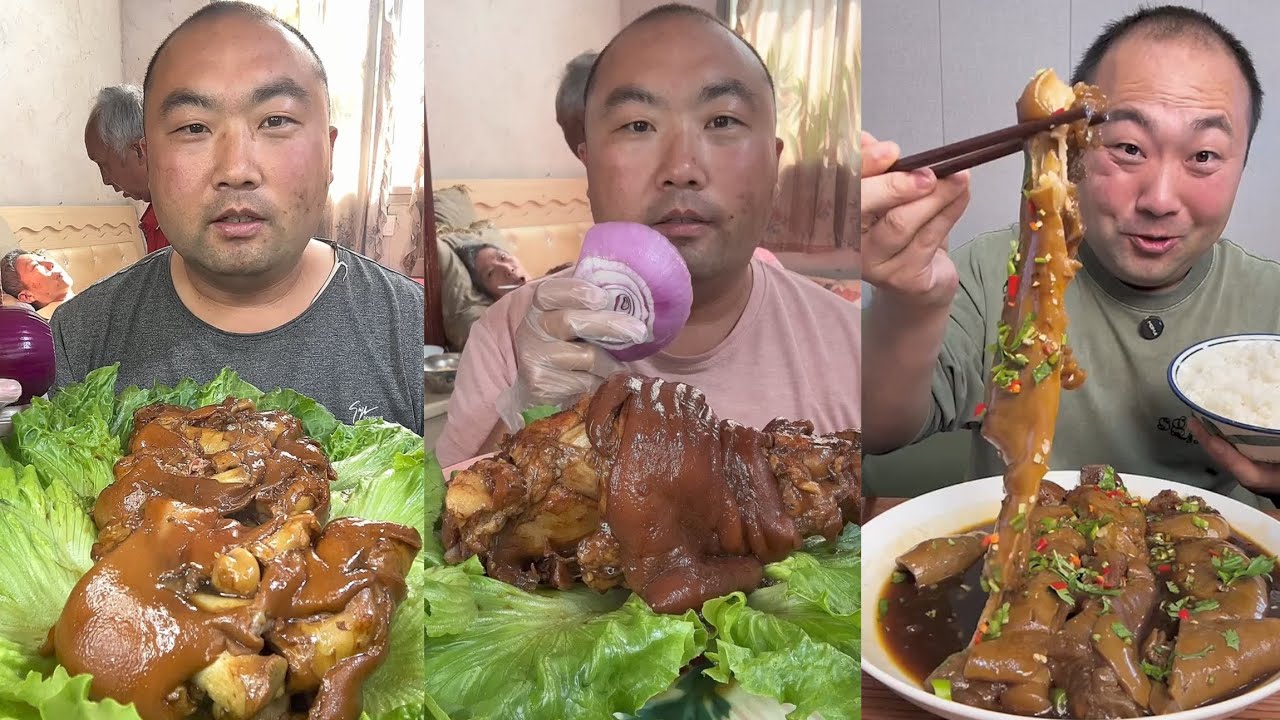 Mukbang #96:Eat spicy 🥵🔥 braised pork belly rib belly boil 