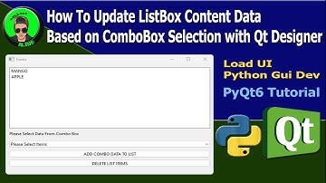 PyQt6 Tutorial: How To Update ListBox Data Based On ComboBox Selection with Qtdesigner