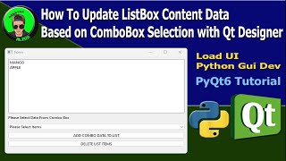 PyQt6 Tutorial: How To Update ListBox Data Based On ComboBox Selection with Qtdesigner