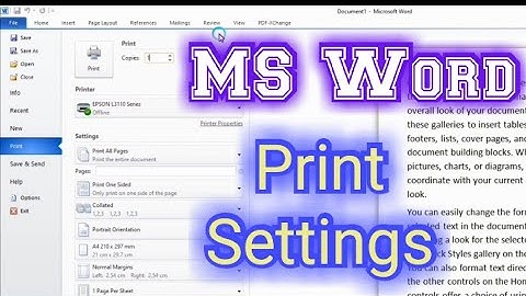 How to customize print dialog box in MS Word 2010 ?