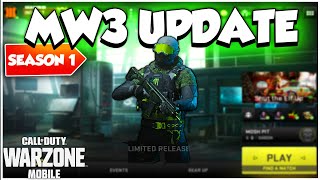 WARZONE MOBILE MW3 UPDATE SEASON 1!!  - BATTLE PASS - ARMORY STORE AND MORE