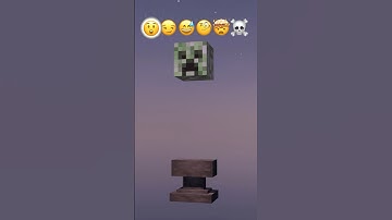 EPIC Creeper Head Drop 💚💥 | Insane Physics Simulation #shortsfeed