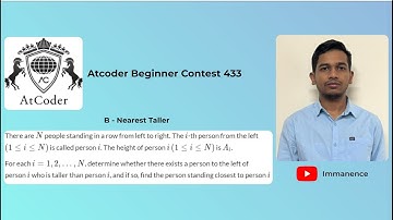 Atcoder Beginner Contest  433 B-Nearest Taller