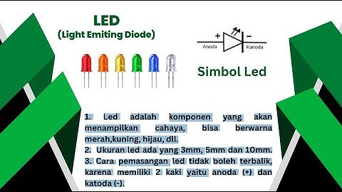 Cara Mudah dan Cepat Membuat Lampu Otomatis Dengan Arduino - Part 3 Lampu LED (Light Emitting Diode)