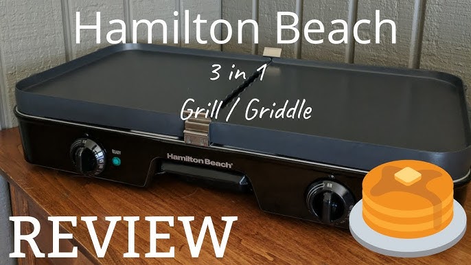  Hamilton Beach Durathon Ceramic Griddle Electric with 200  square inch PTFE & PFOA Free Cooking Surface (38519R): Home & Kitchen