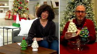 Mr. Christmas 8.5" Nostalgic Ceramic Tree with Bird Topper on QVC