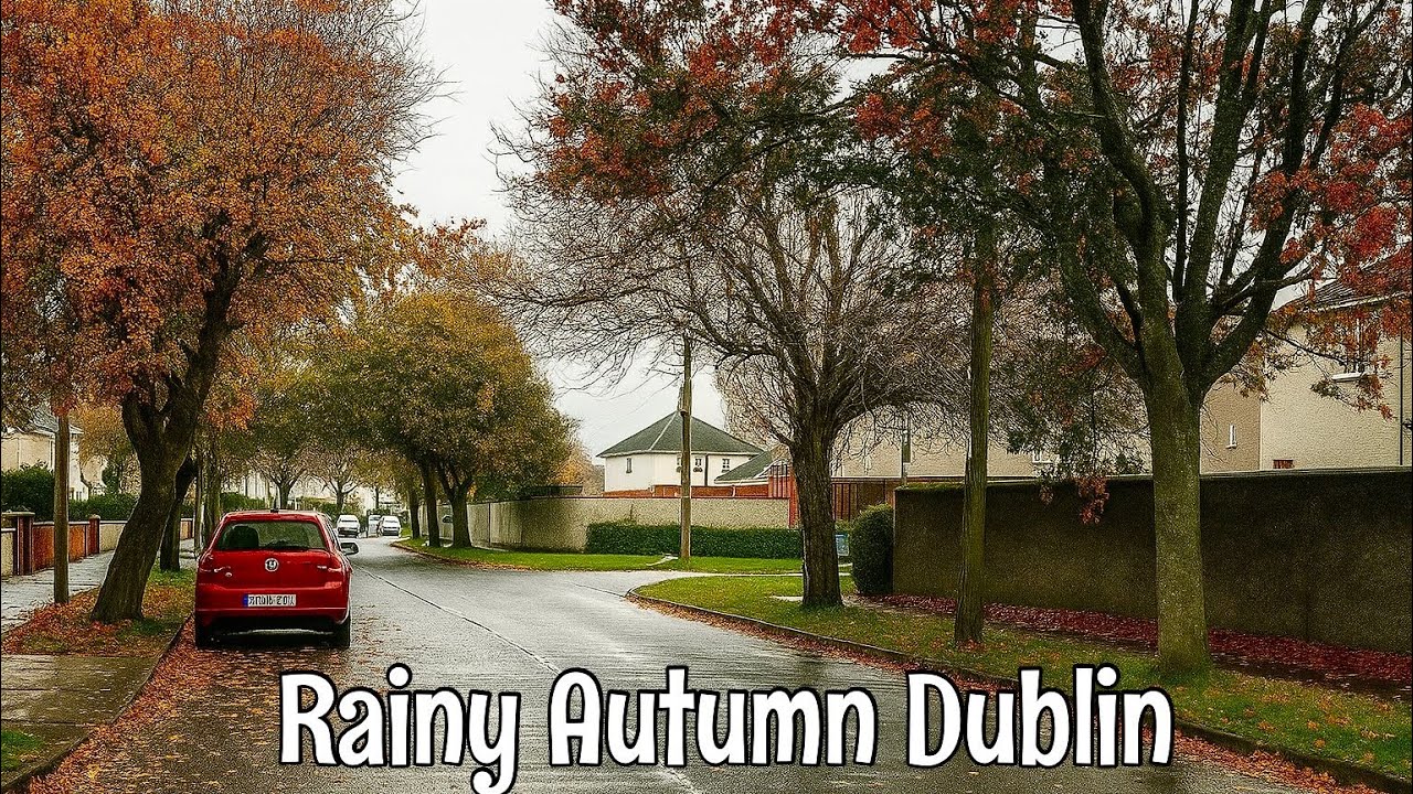 Rainy Autumn Drive Dublin Ireland 2025 | Santry to Clondalkin | Dash Cam Ireland | 4k UHD 60FPS