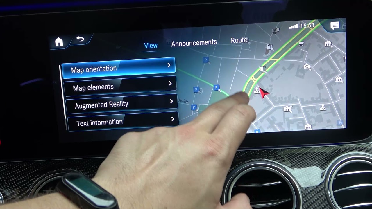 Как изменить ориентацию карты в навигационной системе Mercedes E63S AMG - Настройка вида карты