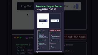 Animated Logout Button using HTML CSS JS #like #coding #subscribe #trending #programming #trending