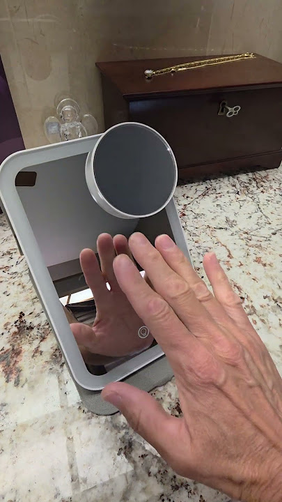 Ultra-Slim Lighted Makeup Mirror – Portable with Removable Magnifying Mirror & TrueTone LED Lighting