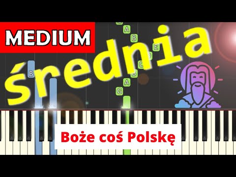 🎹 Boże, Coś Polskę - Piano Tutorial (średnia wersja) 🎵 NUTY W OPISIE 🎼