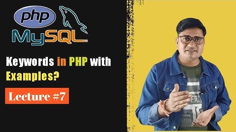 PHP keywords in Hindi | What are PHP keywords |  PHP keywords