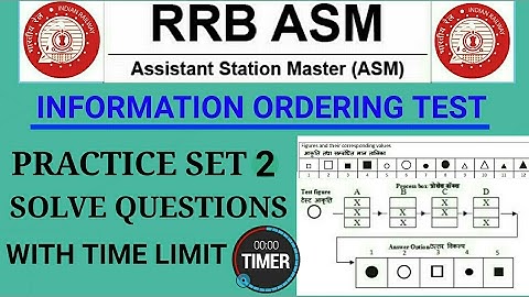 INFORMATION ORDERING TEST 02  || PRACTICE SET WITH TIME LIMIT || RRB NTPC 2015