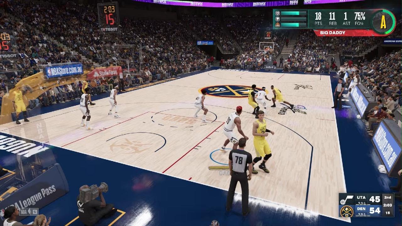 Flashy center pass in NBA 2K23 - YouTube