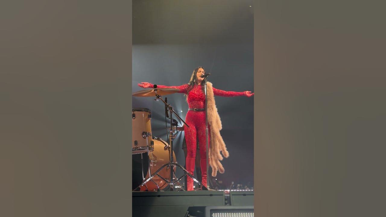 Dua Lipa covers Daft Punk's "Get Lucky" in Lyon, France.