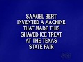 Samuel Bert on Jeopardy on July 24, 2017