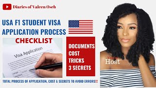 USA F1 Visa application Process| How to Apply for your Non-Immigrant Visa, Documents Needed & Cost