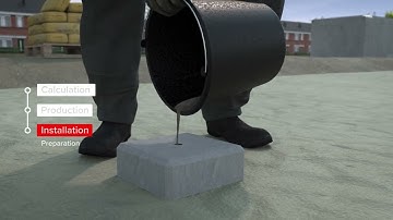 Precast foundation beams product animation
