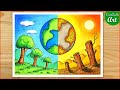 How to draw save environment save earth easy drawing  world environment day poster