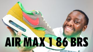 Air Max 1 86 BRS Classic Green Ember Glow On Foot Sneaker Review QuickSchopes 757 Schopes HF0551 300