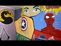 Перенёс комикс на стену /Marvel Graffiti Art #Shorts