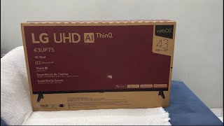 LG 43UP75 Smart TV - Unboxing and First Impressions