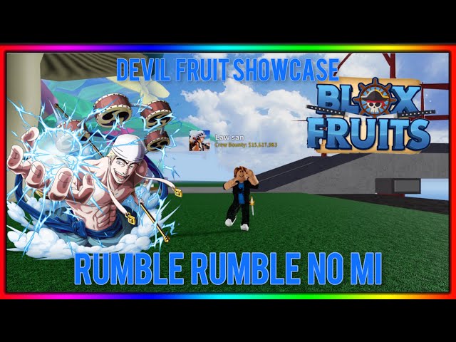 NOOB LEVEL 1 COM *RUMBLE FRUIT* ( Goro Goro no Mi ) NO BLOX FRUITS