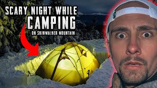 **TERRIFYING** CAMPING ON HAUNTED SKINWALKER MOUNTAIN DURING A BLIZZARD