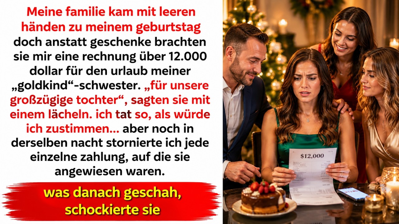 Ich saß an meinem eigenen Geburtstagstisch, umgeben von Freunden und Familie, als meine Eltern mit einem gefalteten Stück Papier aufstanden und es mir lächelnd überreichten. Ich faltete es...