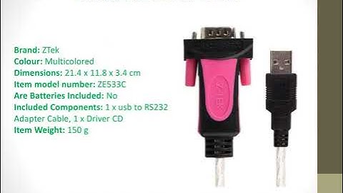 Buy Ztek Cable USB 2 0 to RS232 from SPOK Technocom